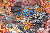 Detail from a mural painting with a 'Ramakien' motif - Thai version of the Indian Ramayana - from the temple complex of the Emerald Buddha, Bangkok (late 18th century) 